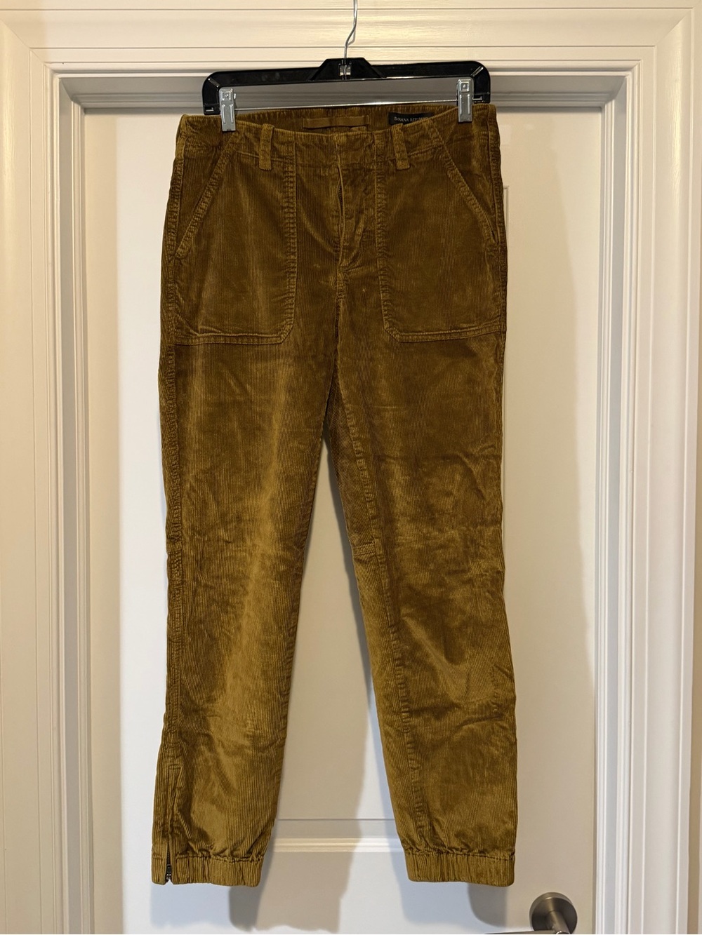 Banana Republic Corduroy Ankle Utility Pants - Mustard Brown - Tall